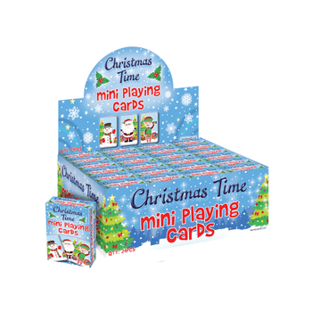 Wholesale Mini Christmas Playing Cards - (CDU of 24)
