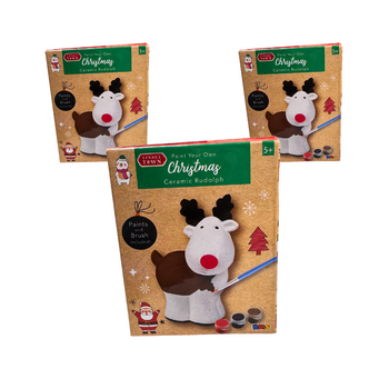 Wholesale Paint Your Own Christmas Rudolph Figure - (Case of 12)